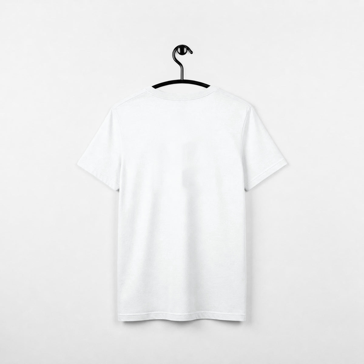 Weißes United Ski Fans T-Shirt Goggle Mono am Bügel, Rückseite ohne Druck